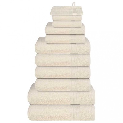 vidaXL Set prosoape 12 piese cremă 360 g/m&amp;sup2; 100% bumbac 137109 foto