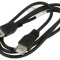 Cablu USB 2.0 A-A 1m negru cu mufă aurită