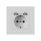 Priza Techstar&reg; PCU1, Simpla, 2 x USB, 2.1 A, Culoare Alb, Policarbonat, 16A
