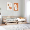 Gossi pat de zi cu sertare, 90x200 cm, lemn masiv pin