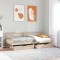 Gossi pat de zi cu sertare, 90x200 cm, lemn masiv pin