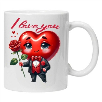 Cana alba personalizata &amp;quot;Te iubesc model 3&amp;quot;, INOVATIX&amp;reg;️. 330ml foto