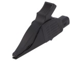 Bornă crocodil 32A 1kVDC neagră 30mm