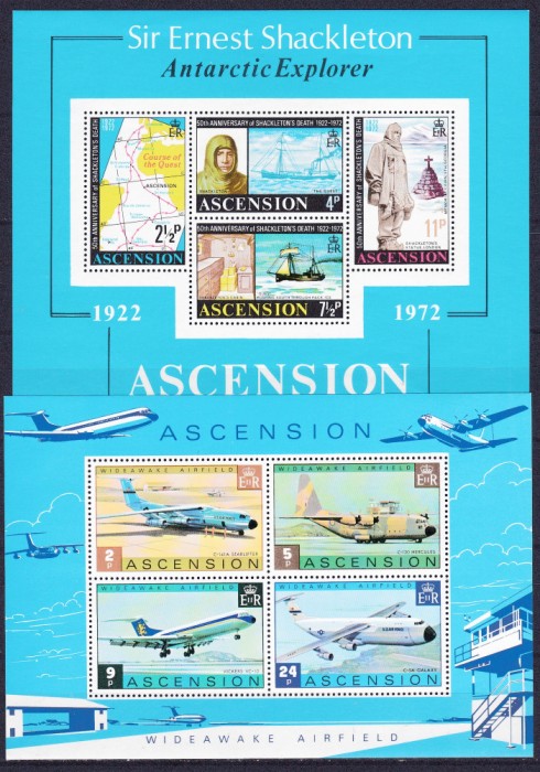 DB1 Ascension 1972 Exploratori Polari Avioane 2 MS MNH