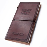 Agenda din piele naturala cu mesaj - Out family adventure book