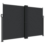 Cumpara ieftin Copertina laterala retractabila, negru, 160x1000 cm