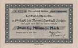 1923 (18 IX), 20.000.000 mark - Germania (Bad Saulgau) - stare aUNC!