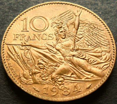 Moneda comemorativa 10 FRANCI - FRANTA, anul 1984 * cod 2812 A = A.UNC foto