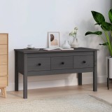 VidaXL Măsuță de cafea, gri, 102x49x55 cm, lemn masiv de pin 820943