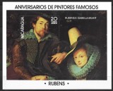 Nicaragua 1978 -Rubens, picturi, arta, colita neuzata