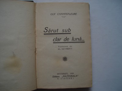 Sarut sub clar de luna... - Guy Chantepleure (1929) foto