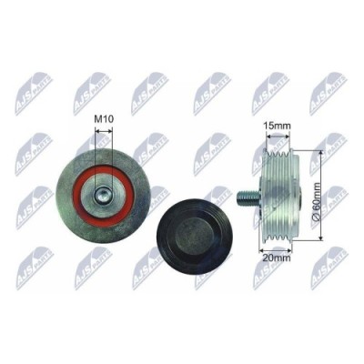 Rola intinzator curea transmisie Audi A4 B5, A4 B6, A6 C4, A6 C5, Cabriolet B3; Skoda Superb I; Vw Passat B5, Passat B5.5 1.6-2.0d 94-08, 500129 foto