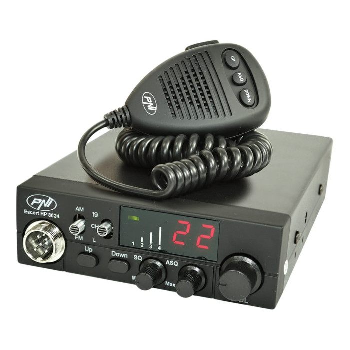 Statie Radio CB PNI Escort HP 8024 ASQ Autosquelch Alimentare 12V &amp;#8211; 24V * Model nou 2024 *