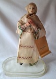 Papusa Tarancuta in costum popular traditional romanesc TRANSIVANIA secolul XV, Arta Crisana - Romania, Jucarie veche anii 1960