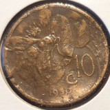 Italia 10 centesimi 1930, Europa