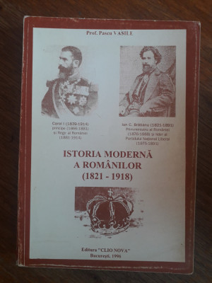 Istoria moderna a romanilor 1821-1918 - Pascu Vasile / R2P1F foto