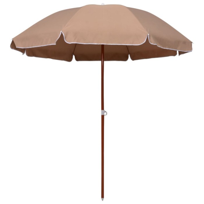 Umbrelă de soare de grădină, st&acirc;lp din oțel, taupe, 240 cm