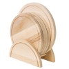 Set 5 tocatoare rotunde 1 suport Zilan EXT 10144