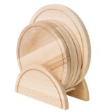 Set 5 tocatoare rotunde 1 suport Zilan EXT 10144