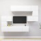 vidaXL Set dulapuri TV, 8 piese, alb, lemn prelucrat