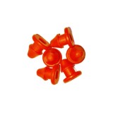 Cumpara ieftin Set 100 Dopuri din plastic pentru teava picurare, portocaliu, Nr-7637, 6 mm