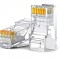 MUFA RJ-45 Ugreen, &quot;NW120&quot; pt. cablu UTP, Cat6, RJ-45 (T), plastic, unshielded, 10 buc, &quot;50961&quot; - 6957303859610
