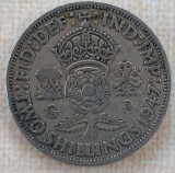 (M2091) MONEDA ANGLIA - 2 SHILLINGS 1947, REGELE GEORGE VI, Europa