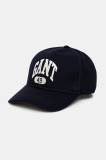 Gant șapcă culoarea bleumarin, cu imprimeu, 9900261