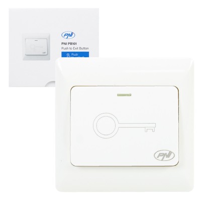 Aproape nou: Intrerupator de acces incastrabil PNI PB101 contact iesire NO/COM, max foto