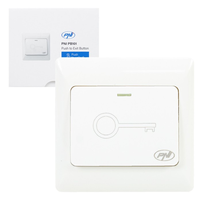Aproape nou: Intrerupator de acces incastrabil PNI PB101 contact iesire NO/COM, max