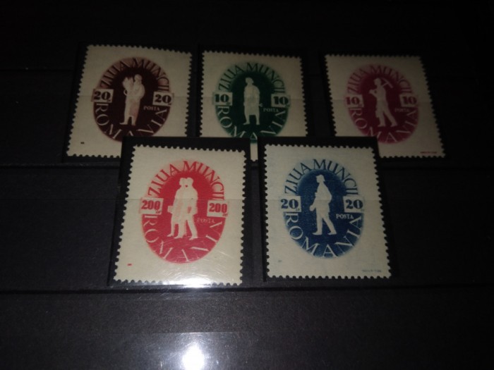 TIMBRE ROMANIA LP 195 1946 1 MAI ZIUA MUNCII