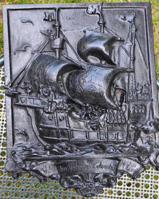 Ornament vechi din fonta vapor Cristofor Columb foto