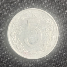 Moneda Cehoslovacia 5 haleri 1953