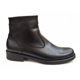 Ghete barbati casual, din piele naturala, cu fermoar, imblanite, Y044N