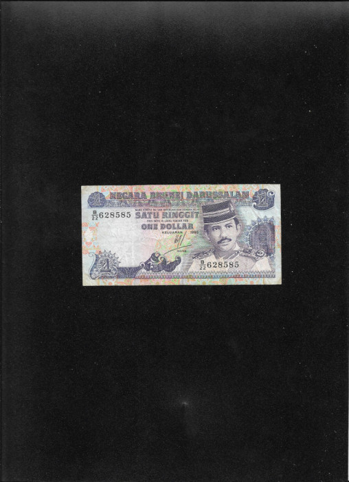 Rar! Brunei 1 dollar 1995 seria628585