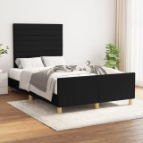 VidaXL Cadru de pat fără saltea, negru, 120x200 cm, textil