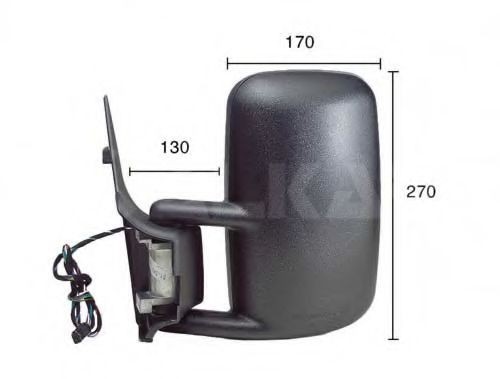 Oglinda exterioara MERCEDES SPRINTER 4-t platou / sasiu (904) (1996 - 2006) ALKAR 9225966
