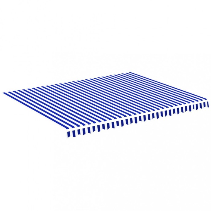 Panza de rezerva copertina, albastru si alb, 4,5x3,5 m