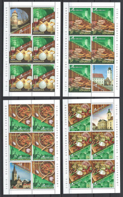 Romania 2019 - LP 2256 nestampilat - Sibiu, regiune gastronomica europeana bl-5x foto