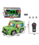 Masina Jeep Verde Hulk cu Radio Comanda 2 Cai