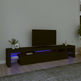 Comoda TV cu lumini LED, negru, 215x36,5x40 cm GartenMobel Dekor, vidaXL