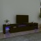 vidaXL Comodă TV cu lumini LED, negru, 215x36,5x40 cm 3152795