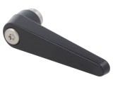Manetă franceză ELESA+GANTER 108mm 76mm Filet M12 Zinc Neagră GN 101.1-30-M12-SW