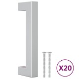 Cumpara ieftin Manere de dulap, 20 buc., argintiu, 96 mm, otel inoxidabil