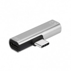 Adaptor USB-C (USB Type C) Tata la Audio 3.5mm Mama Culoare Argint foto