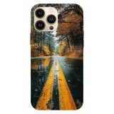 Husa compatibila cu Apple iPhone 14 Pro model Autumn asthenia road, Silicon, TPU, Viceversa, Transparent, Carcasa