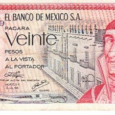 M1 - Bancnota foarte veche - Mexic - 20 pesos - 1976