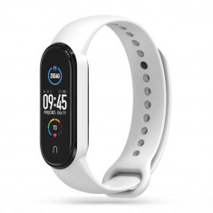 Curea Tech-Protect Iconband pentru Xiaomi Mi Smart Band 5/6/7/NFC White