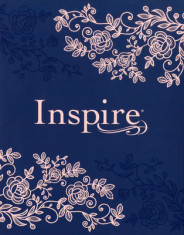 Inspire Bible NLT (Hardcover Leatherlike, Navy): The Bible for Coloring &amp;amp; Creative Journaling foto