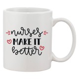 Cana alba personalizata &#039;Nurses make it better&#039;, INOVATIX&reg;. 330ml